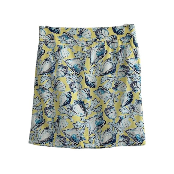 Talbots Seashell Print Cotton Skirt (14) - Picture 1 of 13
